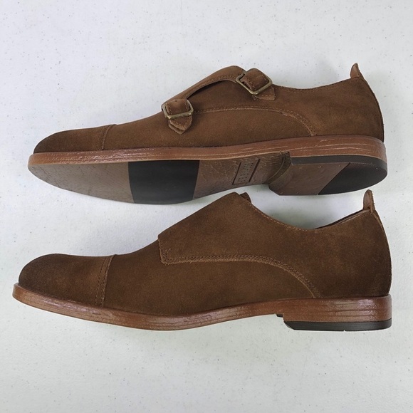 STEVE Madden Tan Suede Monk Strap Leather Shoes main image 7